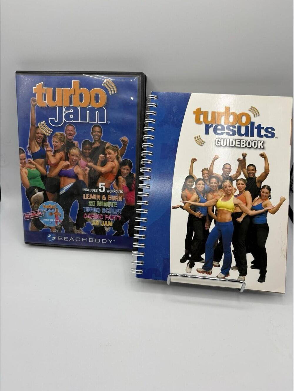 Lot Of 2 Beachbody Turbo Jam (2 Disc, DVD) & Turbo Results Guidebook